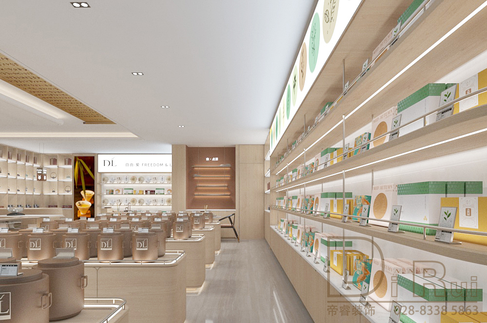 商場(chǎng)200平從茶葉店裝修設(shè)計(jì)效果圖